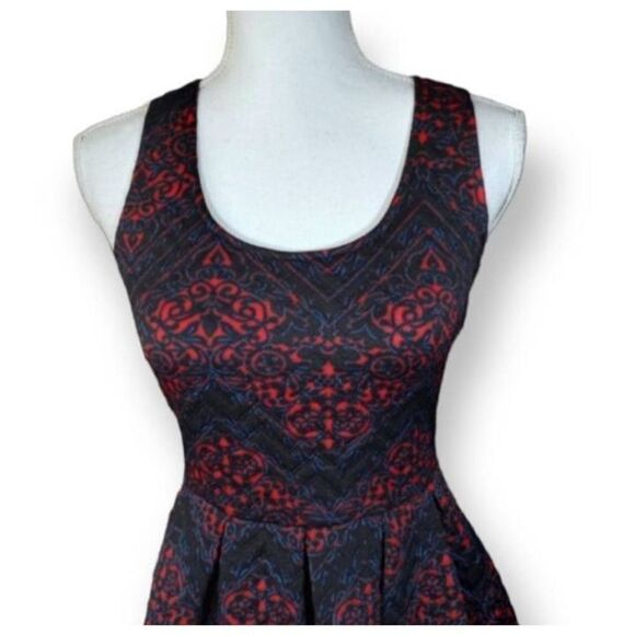 XHILARATION RED, BLUE, & BLACK DRESS SZ.M EUC. - Picture 2 of 7